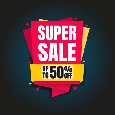 Super Sale Up To 50% Off Shopping Black Background Label