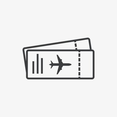  Boarding Pass Travel Flat Vector Icona