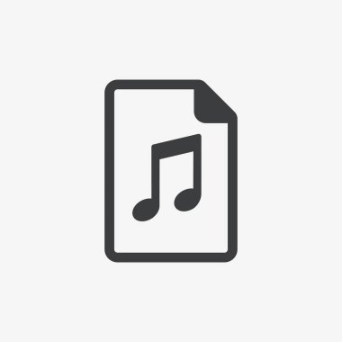  Audio Music File Document Flat Vector Icon