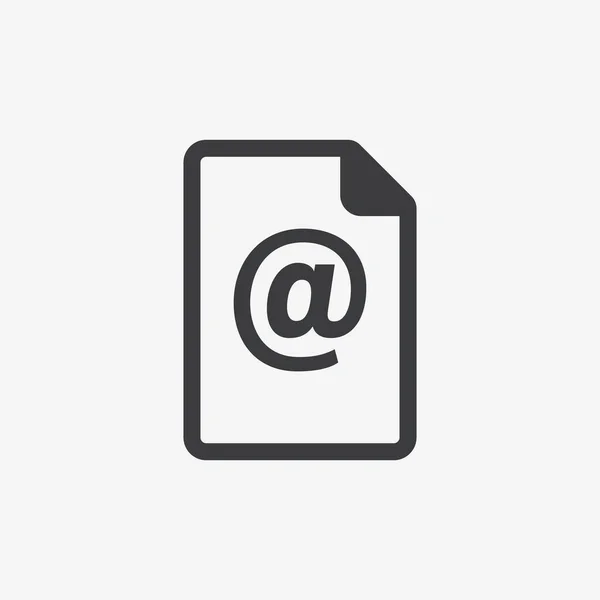 Mail Message File Document Flat Vector Icon — ストックベクタ