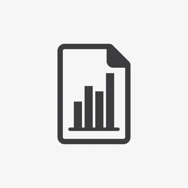 Statistics File Document Flat Vector Icon — 图库矢量图片