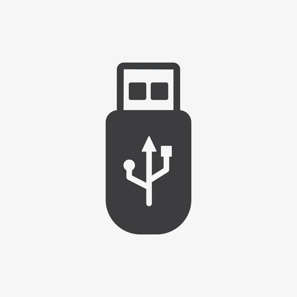 Usb Transfer Flash Drive Flat Vector Icon — 스톡 벡터