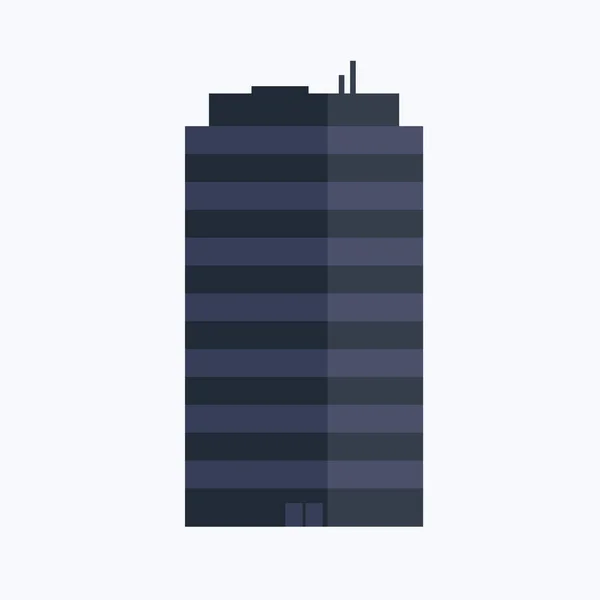Bâtiment Bureau Skyline Color Vector Icône — Image vectorielle