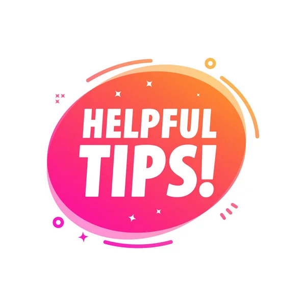 Helpful Tips Marketing Advert Vector Label — Stockvector