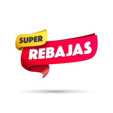 Süper Teklif İspanyol Alışveriş Vektörü Etiketi