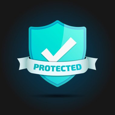 Tıbbi ve Hesaplama için Koruma Kalkanı Kara Arkaplan