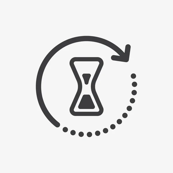 Horloge Sable Temps Flat Design Icône — Image vectorielle