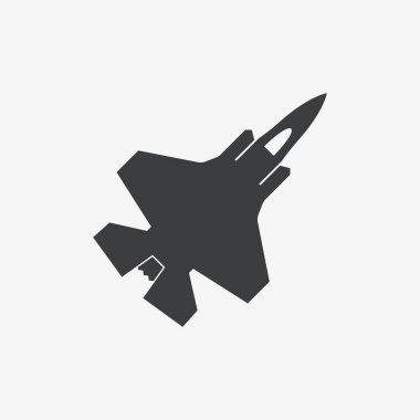  Fighter Jet Uçak Düz Tasarım Simgesi