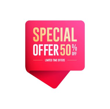  Özel Teklif% 50 indirimli Alışveriş Etiketi