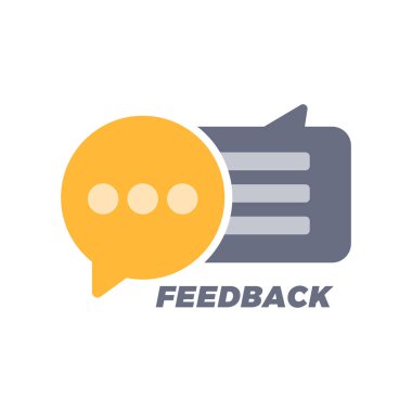  Geri bildirim İletisi ve Sohbet Kabarcıkları Renk Vektörü Simgesi