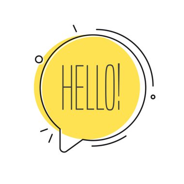  Merhaba Konuşma Baloncuğu Renk Vektörü Simgesi