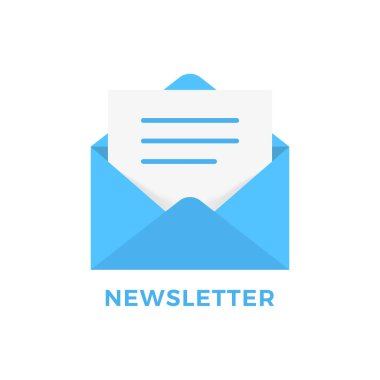 E- posta ve Haber Rengi Vektörü Simgesi 