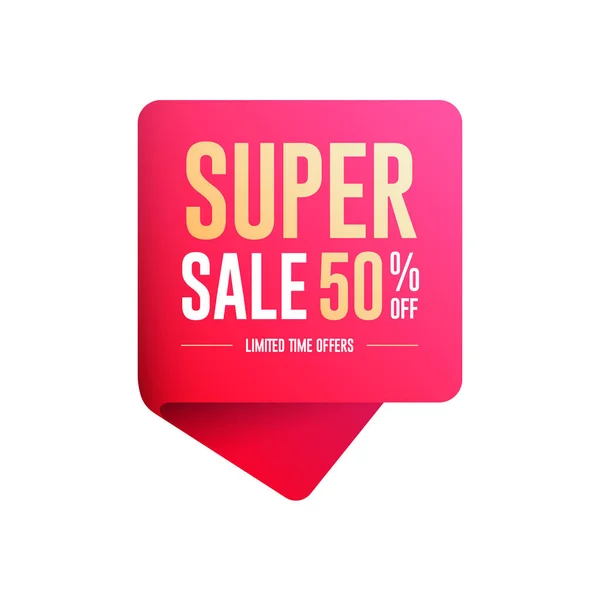 Super Sale Rabatt Auf Shopping Label — Stockvektor