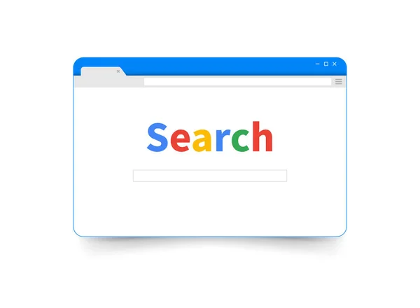 Search Engine Page Window Vector Illustration — Stock Vector