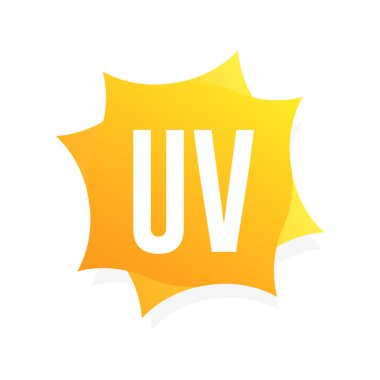 UV Işınları Ultraviyole Koruma ve Cilt Bakımı Düz Tasarım Simgesi