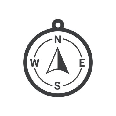 Pusula Düz Tasarım Vektörü Simgesi