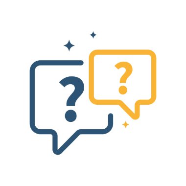 Soru İşareti Düz Tasarım Vektörü Simgesi