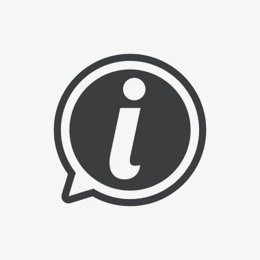 Bilgi Düz Tasarım Vektörü Simgesi