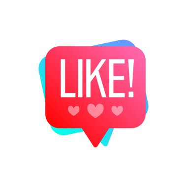 Sosyal Ortam benzeri İleti Rengi Vektörü Etiketi