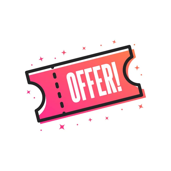 Offre Coupon Pour Shopping Publicité — Image vectorielle