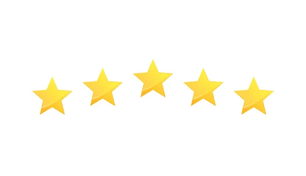 Cinco Estrelas Classificação Conceito Alto Nível Flat Design Icon — Vetor de Stock
