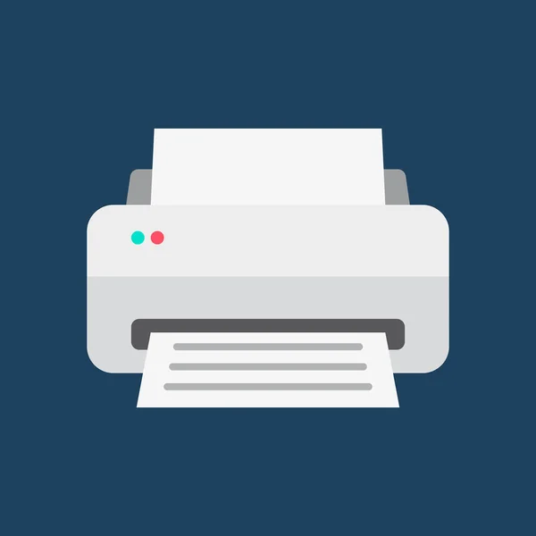 Ícone Isolado Projeto Liso Fax Impressora Tinta Jato — Vetor de Stock