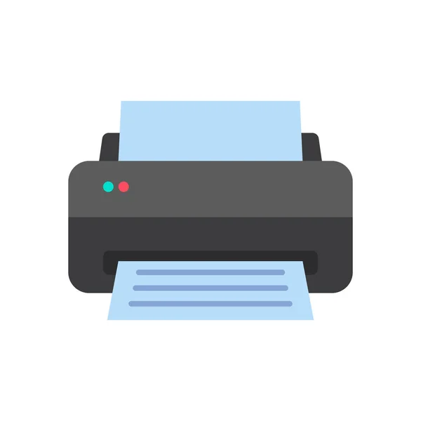 Ícone Isolado Projeto Liso Fax Impressora Tinta Jato — Vetor de Stock