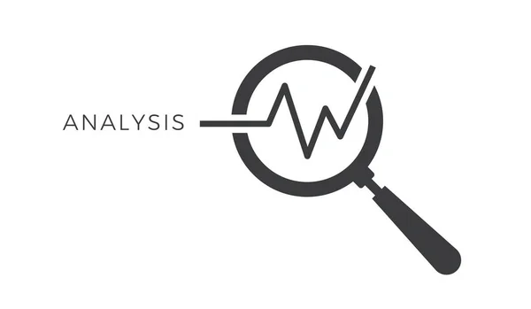Lupe Statistische Analyse Und Studienkonzepte Logotyp Icon — Stockvektor
