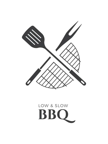 Barbecue Bbq Logotype Icon — Stockvektor
