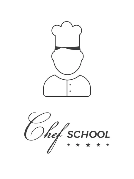 Kochschule Und Akademie Logotyp Icon — Stockvektor