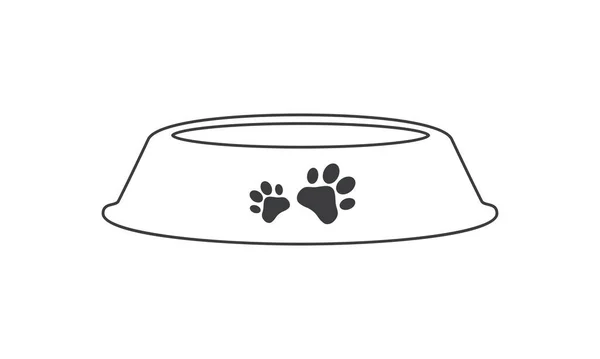Pet Bowl Ploché Vektorové Ikony — Stockový vektor