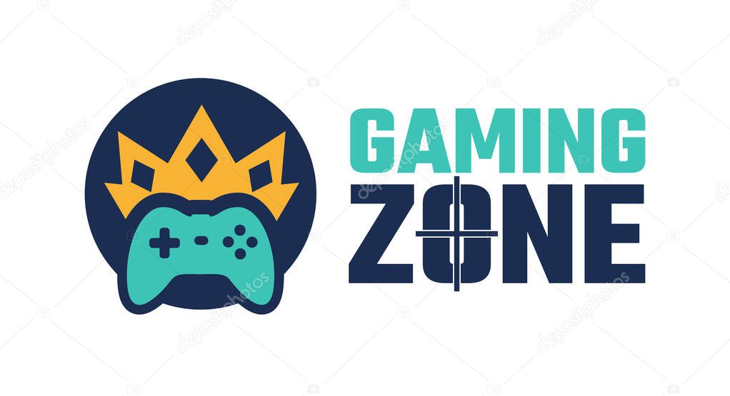 Game Logo, Gaming Flat Design Vector