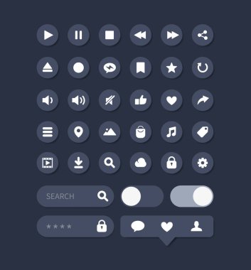  UX Kullanıcı Arayüzü Evrensel Katı Simge Ayarları