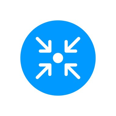  Buluşma Noktası, Orta Oklar Düz Vektör Simgesi