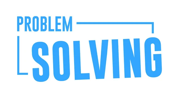 Problem Solving Design Vector Label — Stock Vector