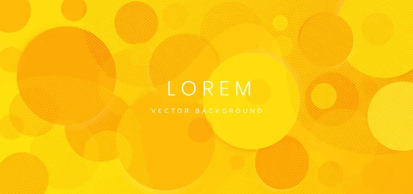 Abstrakte Kreise Gelb Und Orange Überlappend Auf Gelbem Hintergrund Vektorillustration — Stockvektor