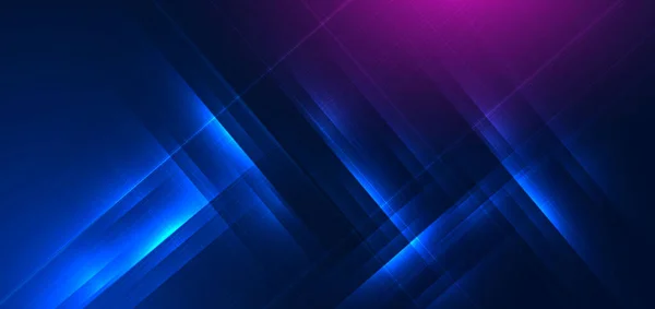 概要斜線と光の効果を持つ濃い青とピンクのグラデーション未来的背景 ベクターイラスト — ストックベクタ