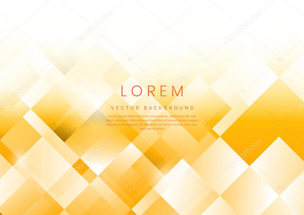 Abstract template background white and orange squares overlapping and texture. You can use for ad, poster, template, business presentation. Vector illustration