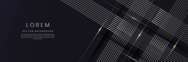 Modèle Luxe Abstrait Lignes Dimension Diagonales Argentées Chevauchant Avec Des — Image vectorielle