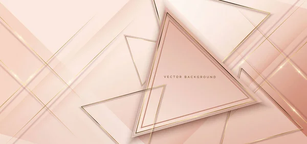 Abstrakt Moderna Lyx Mall Trianglar Form Mjuk Rosa Bakgrund Med — Stock vektor