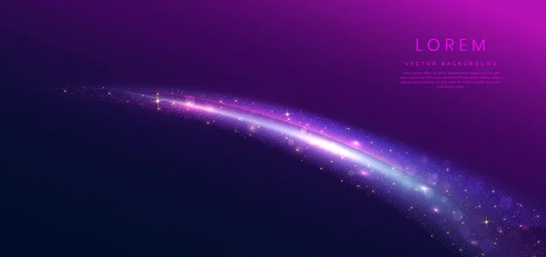 Abstract Elegant Blue Purple Curve Dark Blue Purple Background Lighting — Image vectorielle