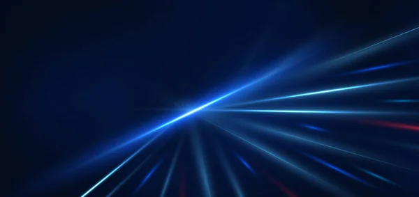 Abstract Technology Futuristic Glowing Blue Red Light Lines Speed Motion — Stockvektor