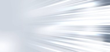 Soyut arkaplan köşegen hız ışığı gri ve beyaz çizgiler. Reklam, poster, şablon, iş sunumu için kullanabilirsiniz. Vektör illüstrasyonu