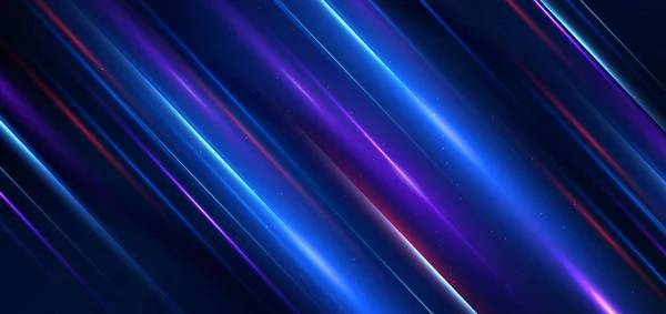 Abstract Technology Futuristic Glowing Blue Red Light Lines Speed Motion — Stockvector