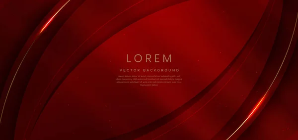 Abstract Curved Red Shape Red Background Lighting Effect Sparkle Copy — 스톡 벡터