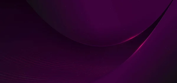 要旨濃い紫色の背景に輝く豪華な曲線 テンプレートプレミアム賞のデザイン ベクターイラスト — ストックベクタ