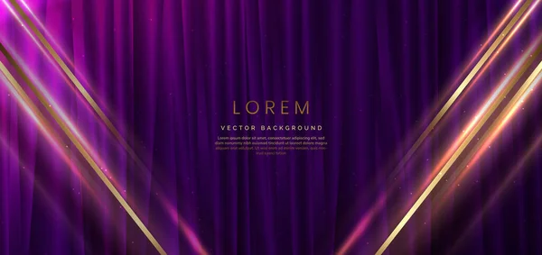 Fond Abstrait Luxe Violet Foncé Élégante Diagonale Géométrique Avec Effet — Image vectorielle