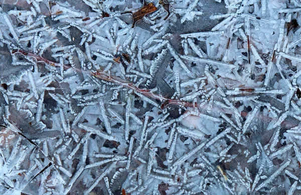 Winter Pattern Broken Pieces Ice — Photo
