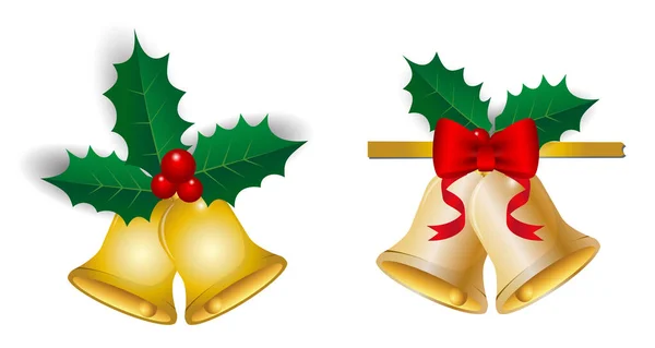 Conjunto Natal Decorativo Realista Isolado Elemento Design Tema Natal Conceito —  Vetores de Stock