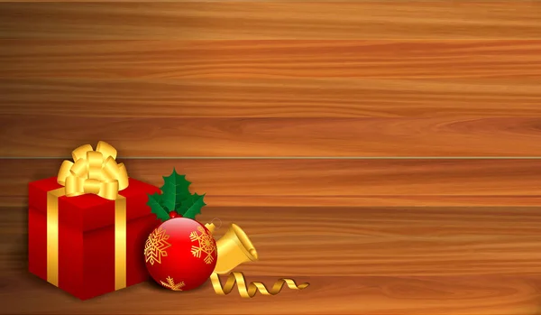 Natal Realista Decoração Papel Parede Isolado Vermelho Natal Papel Parede —  Vetores de Stock